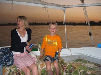 Lini & Jamie on the felucca