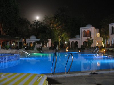 our pool at night