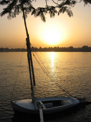 felucca at sunset