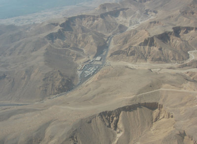 view of the Valley of the Kings from the seaplane