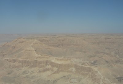 view of hatshepsut Temple from the seaplane