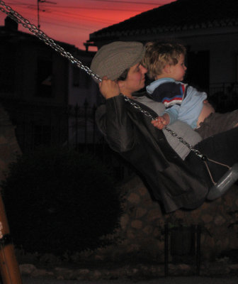 Eli and Ivo on the swing - photo by Sascha