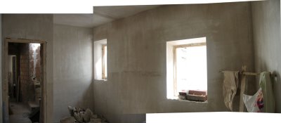 2nd bedroom, nearly all plastered!, May 2008
