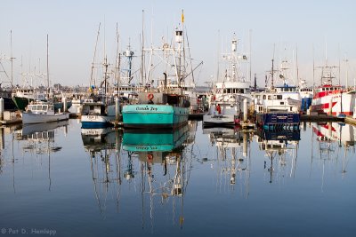 Boats reflecting