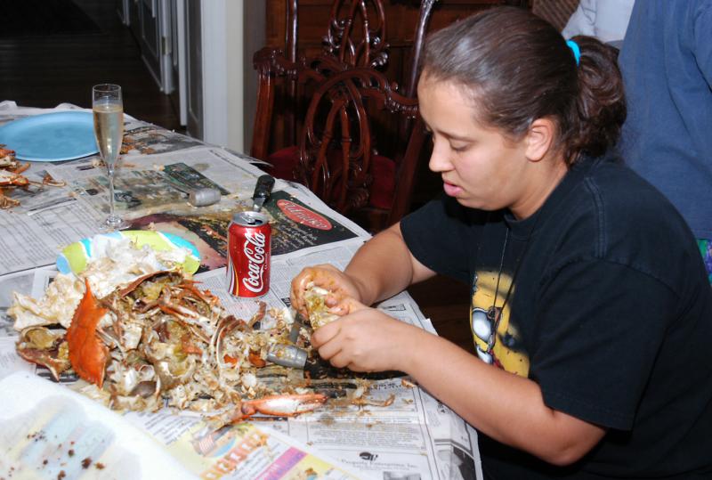 8558 Caitlin vs crabs