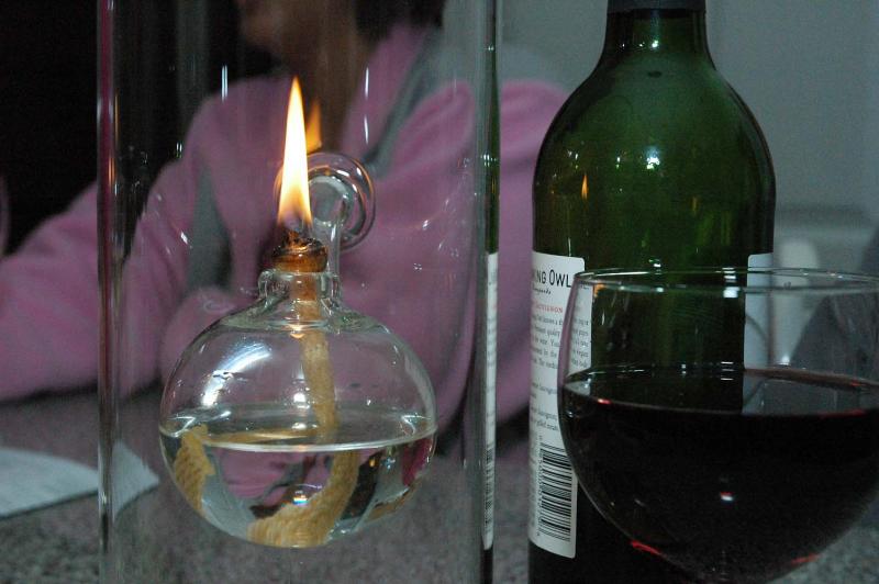 16 Oil lamp and wine 5297