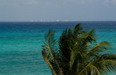 Cozumel visible from Playa del Carmen 6737