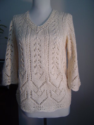 #161 Cream rayon/cotton sweater
