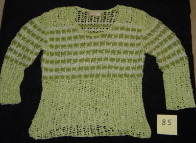 #86 Green rayon/cotton spring sweater