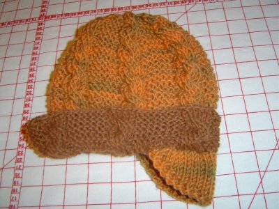 #123 Orange wool cap