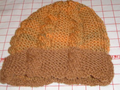 #123-1 Orange wool cap