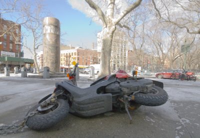 Fallen Motorcycle, Chinatown