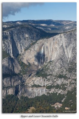 Upper and Lower Yosemite Falls from Glacier Point