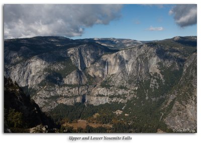 Upper and Lower Yosemite Falls from Glacier Point