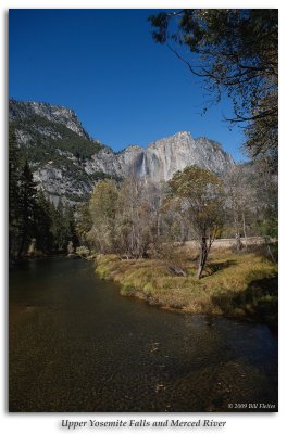 Upper Yosemite Falls and Merced River