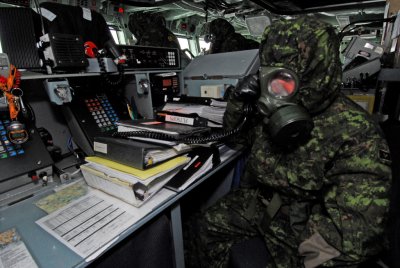 Naval Communicator on the bridge