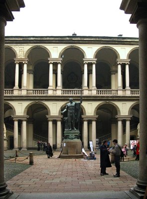 Pinacoteca di Brera, courtyard .. A1598