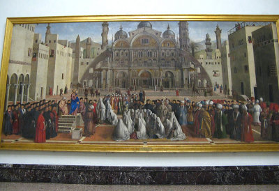 Pinacoteca di Brera, Saint Mark Preaching in Alexandria by Giovanni and Gentile Bellini .. A1600