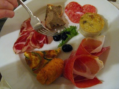 Antipasti plate from Trattoria Pallota .. A4323