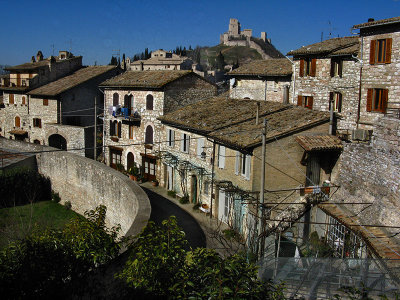 View of the Rocca from via Anfiteatro Romano .. A4216