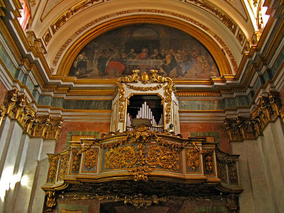 Baroque decorated organ loft ..  A3948