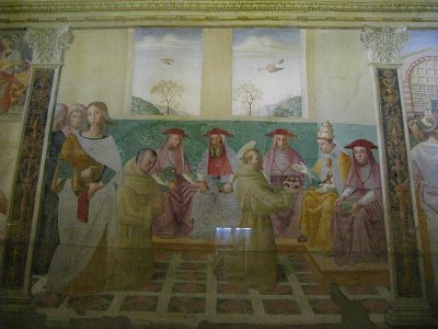 In the Capella delle Rose,fresco by Tiberio of Assisi (1506-1516) ..A4126