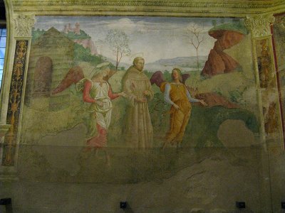 In the Capella delle Rose,fresco by Tiberio of Assisi (1506-1516) .. A4127