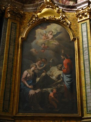 Baroque painting,'Morte di San Giuseppe' (Death of St. Joseph) .. A4234