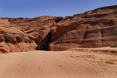 The Entrance To Antelope Canyon