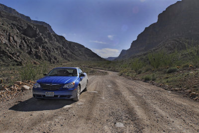 Driving To The Bottom Of The Grand Canyon On Diamond Creek Rd.