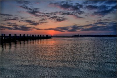 Pastel Sunset at Little Jetties Pier 