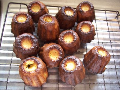 Caneles; I have learnt to bake these traditional rum and vanilla cakes from the Bordeaux region of France.