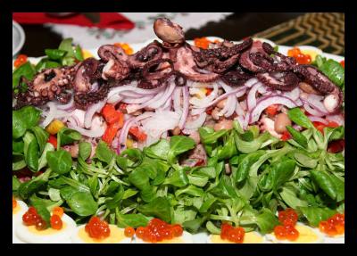 Uschi's homemade octopus salad