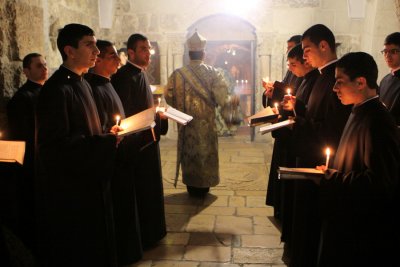 Ceremonies at the church of the holly sepulcher