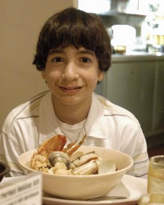 Matt With His Seafood