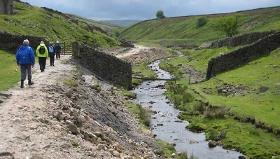 heading down hebden beck