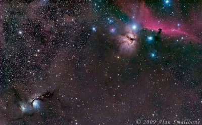 Horsehead and Flame Nebula to M78 Wide Field