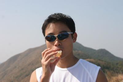 Tony eating Ma Tai Kul