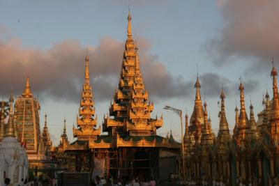 Roofs at Shwedagon Pagoda (Dusk)