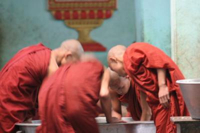 Monks After Seconds at Kyakhat Wine Monastery