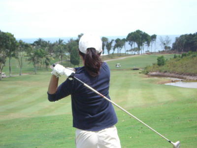 Joyce Teeing Off at the 11th Hole