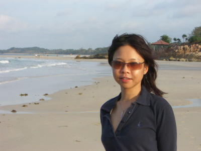 Joyce at Beach Near Bintan Lagoon