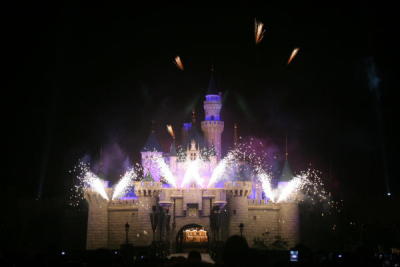 Sleeping Beauty Castle Firework Sparkles