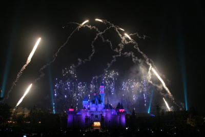 Sleeping Beauty Castle Arch Fireworks