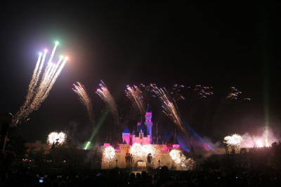 Sleeping Beauty Castle Left Fireworks