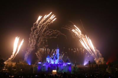Sleeping Beauty Castle Classic Arch Fireworks