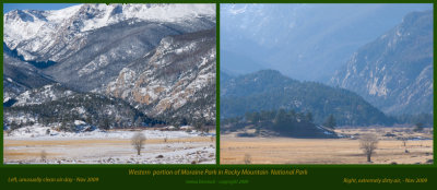 Western portion of Moraine Park in Rocky Mountain National Park - two days in November
