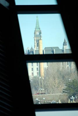 Peace Tower viewed from Canadian War Museum