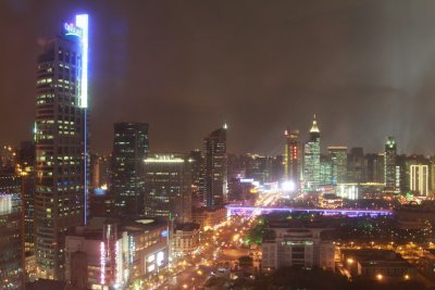 Night view of southern skyline.