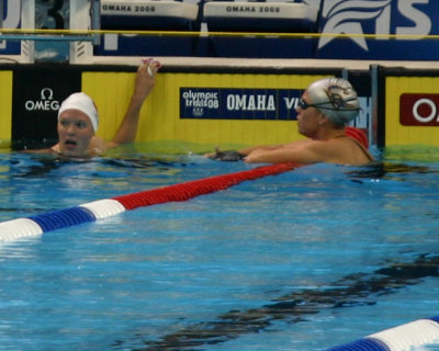 Natalie Coughlin finishes first!